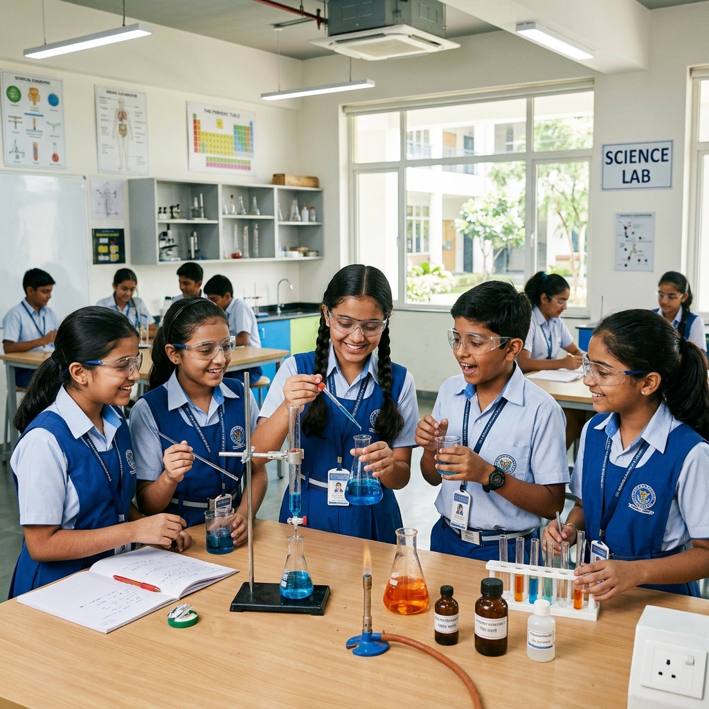 Students engaged in science experiments